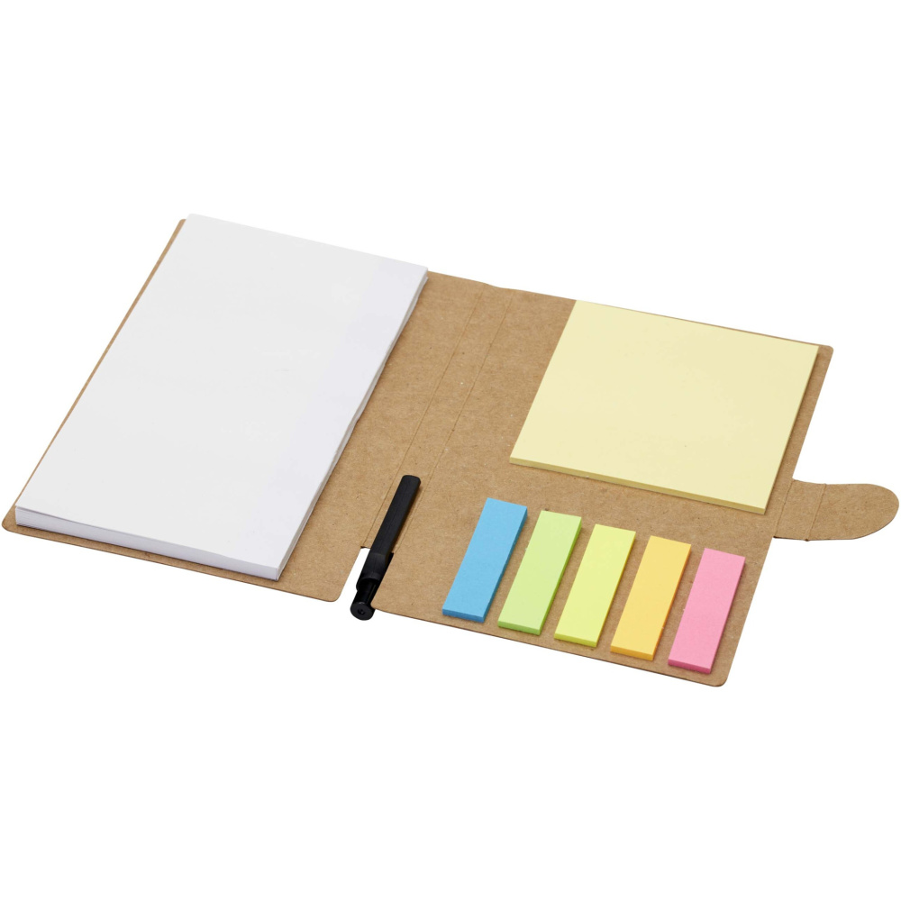 Logotrade promotional merchandise picture of: Swift sticky notes booklet with ballpoint pen (black ink)