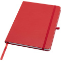 Teak A5 recycled hard cover notebook with lined pages, Red