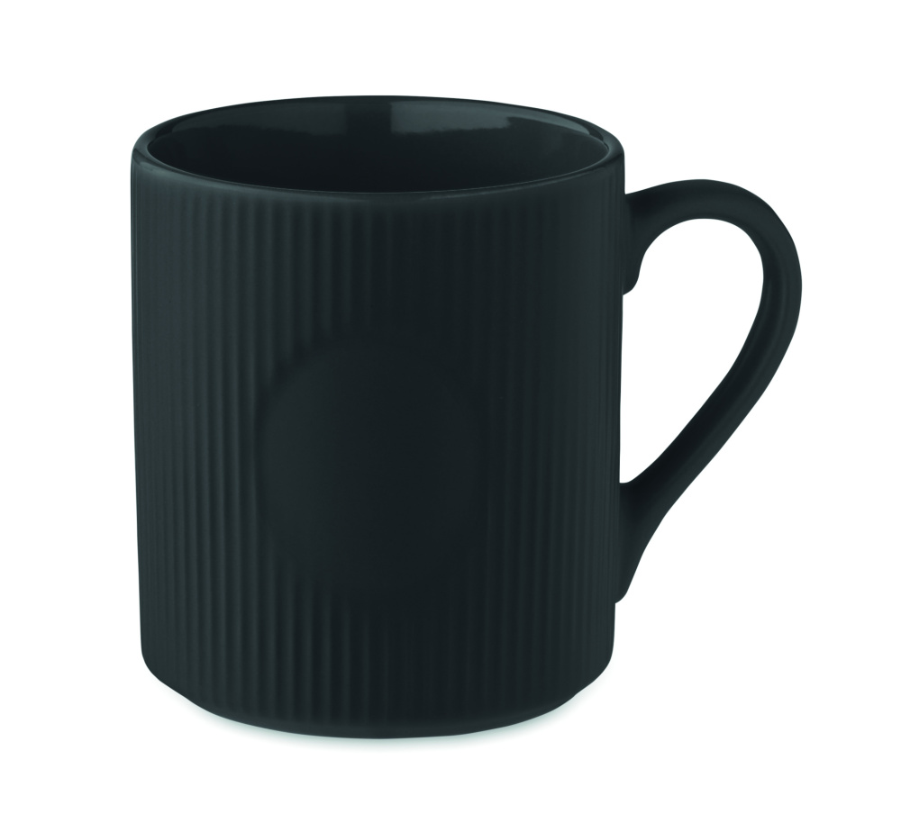 Logo trade promotional gift photo of: Ribbed ceramic mug mat 340 ml