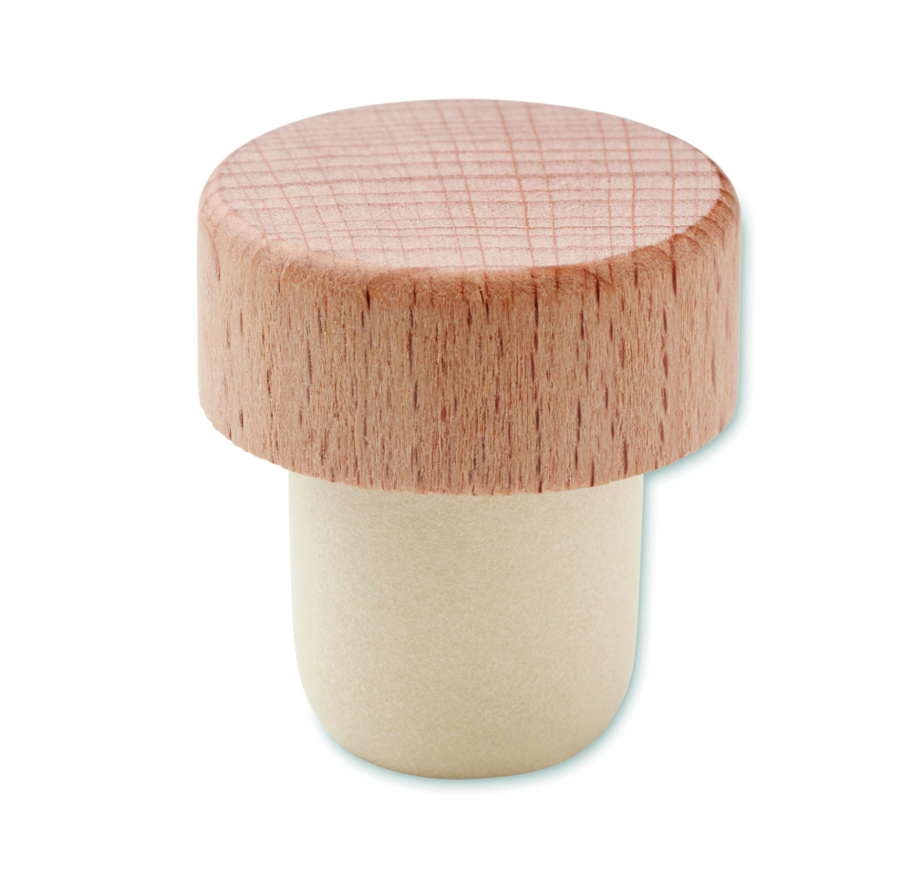 Logotrade promotional products photo of: Beech wood bottle stopper