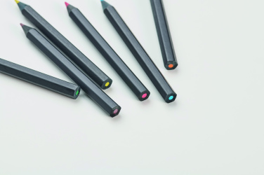 Logo trade advertising product photo of: 6 black colouring pencils