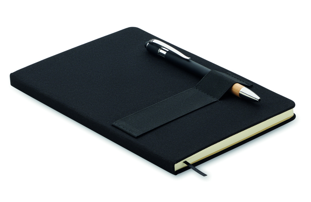 Logo trade promotional giveaways picture of: A5 RPET notebook with pen