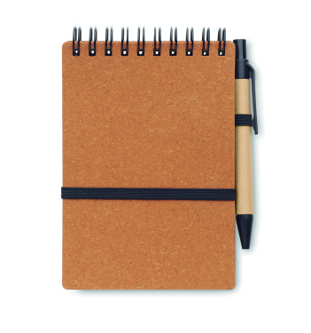 Logo trade advertising products image of: Recycled notebook with ball pen