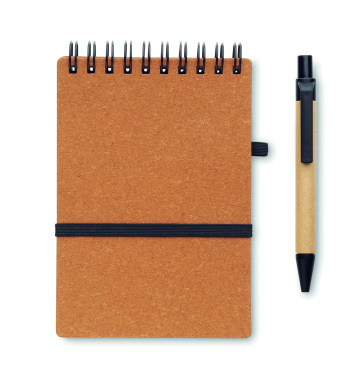 Logo trade promotional giveaways picture of: Recycled notebook with ball pen