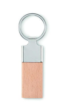 Logo trade promotional products picture of: Key ring with rubber wood