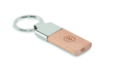 Logotrade promotional giveaways photo of: Key ring with rubber wood