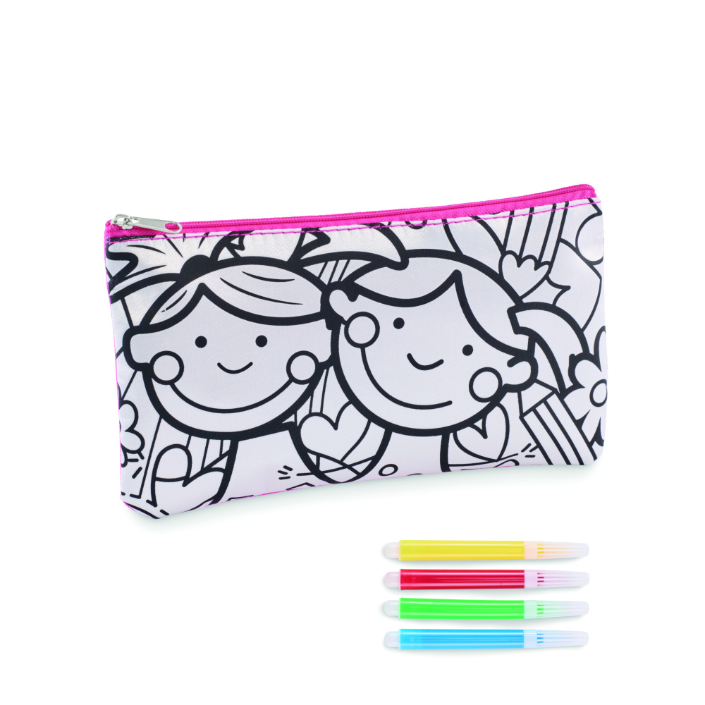 Logo trade business gift photo of: Pencil case with markers