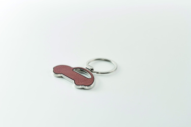 Logo trade business gifts image of: Car shaped key ring