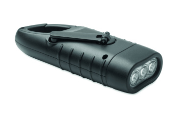 Logo trade promotional items image of: Solar torch with dynamo crank