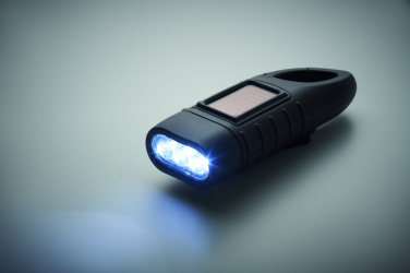 Logo trade corporate gifts image of: Solar torch with dynamo crank