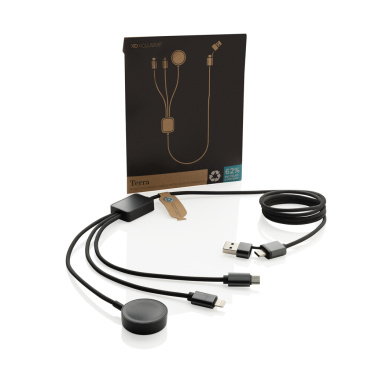 Logo trade promotional item photo of: Terra RCS rPET 6-in-1 charging cable with watch charger