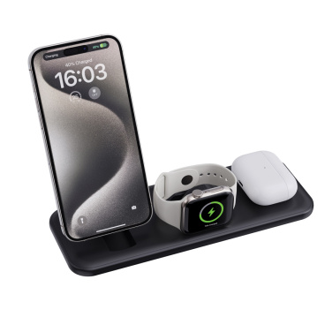 Logo trade promotional items picture of: Urban Vitamin Torrance 3 in 1 magnetic 15W charger