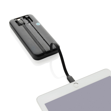 Logotrade promotional item picture of: Turbopack RCS rplastic powerbank 10.000 integrated cables