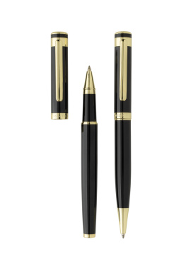 Logotrade promotional gift image of: Swiss Peak Luca RCS recycled brass deluxe pen set