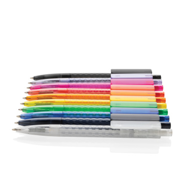Logo trade promotional gifts picture of: X3 GRS recycled PC plastic pen frosted