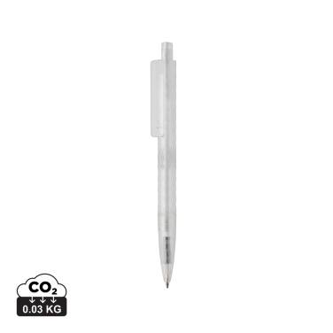 Logo trade corporate gifts picture of: X3 GRS recycled PC plastic pen frosted