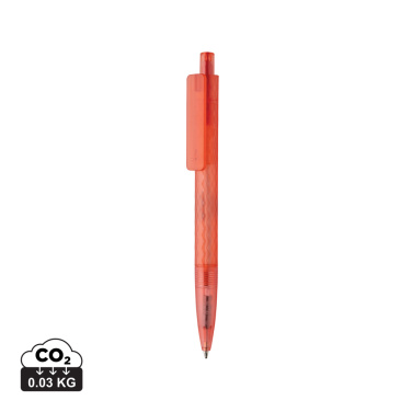 Logo trade promotional gift photo of: X3 GRS recycled PC plastic pen frosted