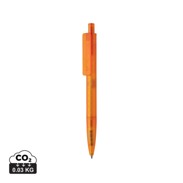 Logo trade advertising products picture of: X3 GRS recycled PC plastic pen frosted