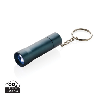 Logo trade corporate gifts picture of: Flash RCS recycled aluminium keychain torch