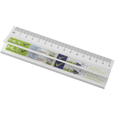 Logotrade advertising products photo of: Sticky-Mate® recycled sticky notes with printed 15 cm ruler