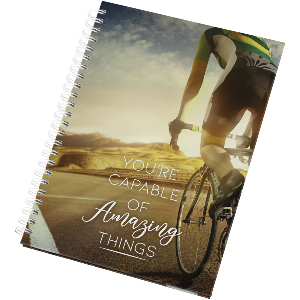 Logo trade promotional products image of: Desk-Mate® A5 hard cover undated diary