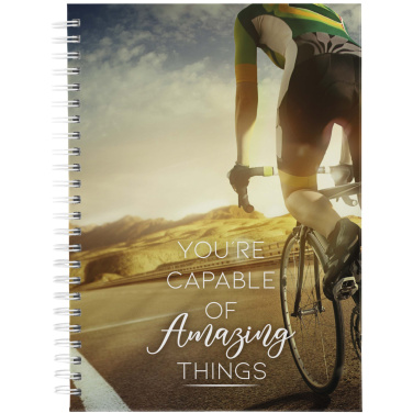 Logo trade business gift photo of: Desk-Mate® A5 hard cover undated diary