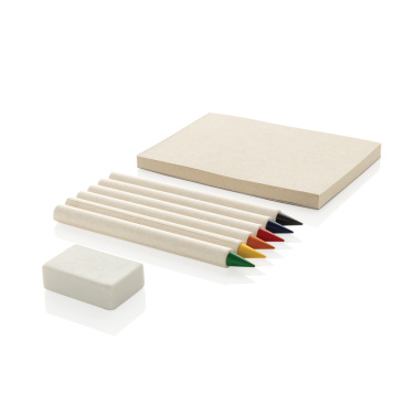 Logotrade promotional giveaway picture of: Micki GRS infinity 6pc coloring pencil set with notepad