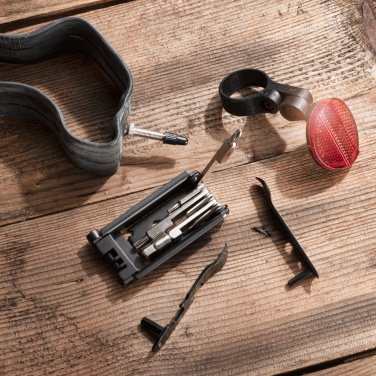 Logo trade business gifts image of: Set of bike tools MERAPI Schwarzwolf