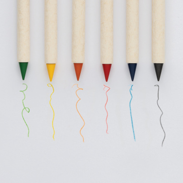 Logo trade promotional giveaways picture of: Micki GRS infinity 6pc colouring pencil set