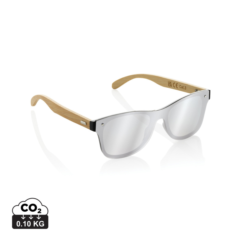 Logotrade corporate gifts photo of: Prism RCS recycled plastic sunglasses with bamboo frame