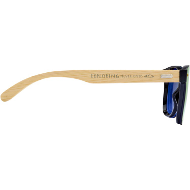 Logo trade promotional merchandise picture of: Tan sunglasses with bamboo temples