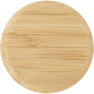 Logo trade promotional gifts picture of: Porto 500 ml glass water bottle with silicone handle and bamboo lid