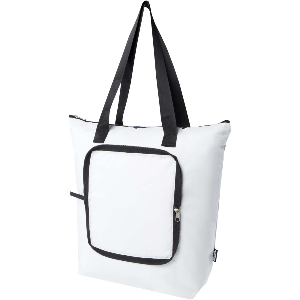 Logo trade promotional gifts picture of: EcoFold RPET foldable tote cooler bag 15L