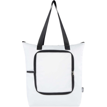Logotrade corporate gift image of: EcoFold RPET foldable tote cooler bag 15L