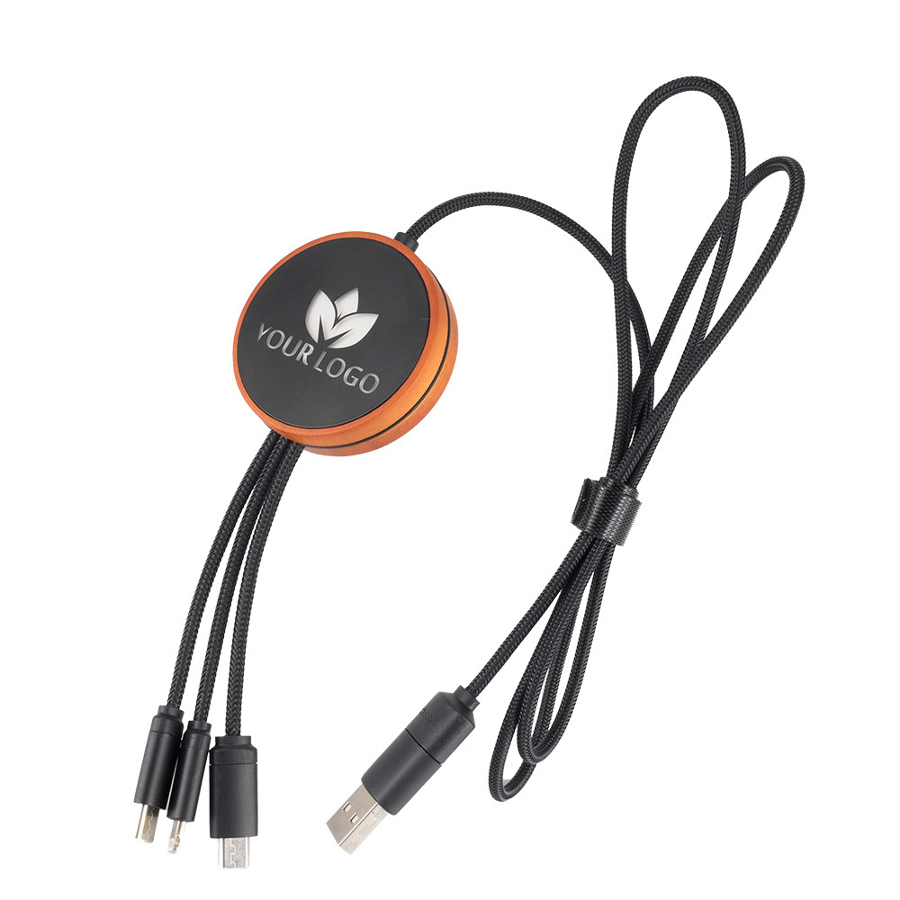 Logo trade promotional products picture of: Big cable 4in1 with illuminated logo - i5w