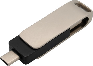 Logo trade corporate gifts image of: Metal USB stick