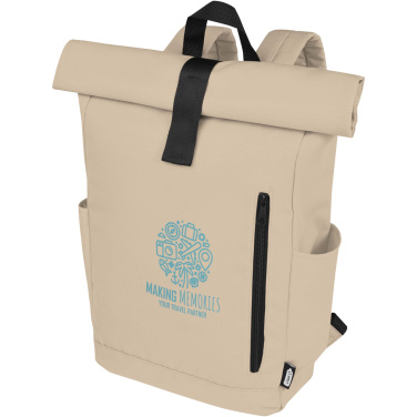 Logotrade promotional merchandise image of: Byron 15.6" GRS RPET roll-top backpack 18L