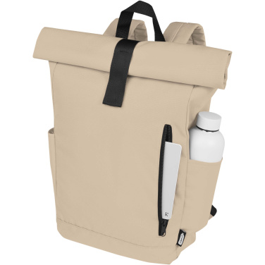 Logotrade promotional giveaways photo of: Byron 15.6" GRS RPET roll-top backpack 18L