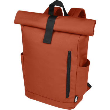 Logotrade promotional merchandise picture of: Byron 15.6" GRS RPET roll-top backpack 18L