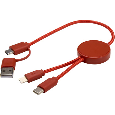 Logo trade promotional items image of: Citala 5-in-1 recycled plastic 30 cm data sync and 27W fast charge cable