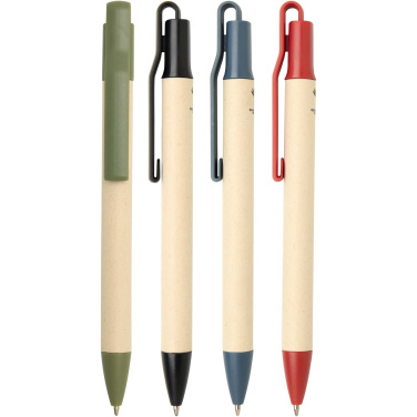 Logo trade promotional merchandise image of: Liliana sugarcane paper ballpoint pen (blue ink)