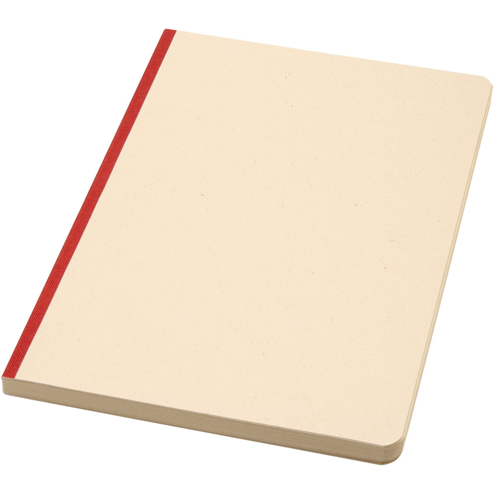 Logo trade corporate gifts image of: Liliana A5 sugarcane and RPET soft cover notebook