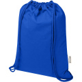 Oregon Blend 140 g/m² GRS recycled drawstring bag 5L, Royal blue