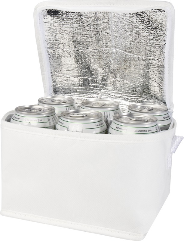 Logotrade promotional merchandise picture of: Spectrum 6-can recycled non-woven cooler bag 4L