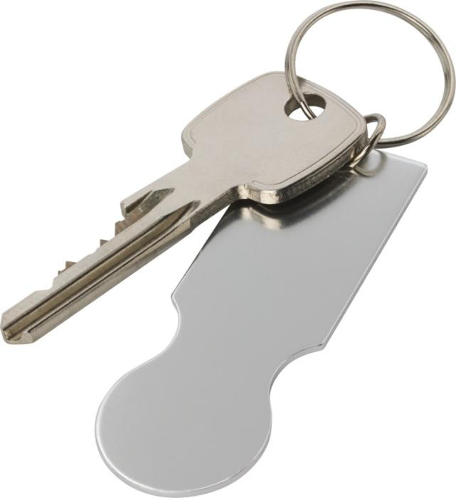 Logo trade corporate gifts image of: Rhea shopping cart keyring