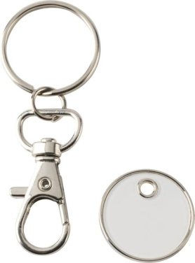 Logo trade business gift photo of: Rory keyring with trolley coin
