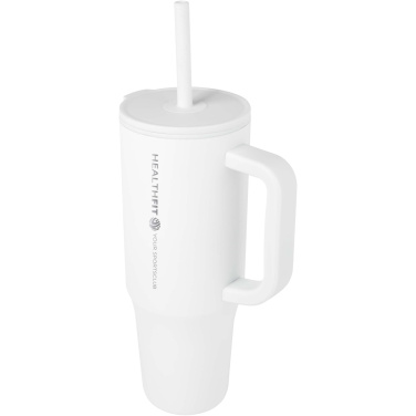 Logo trade promotional items image of: Brady 900 ml RCS certified insulated tumbler with silicone straw