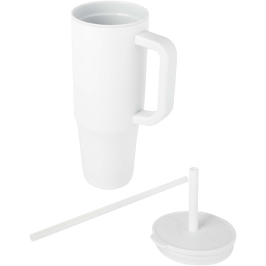 Logotrade business gift image of: Brady 900 ml RCS certified insulated tumbler with silicone straw