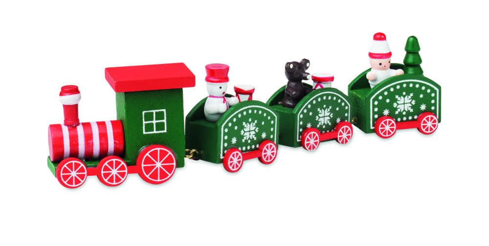 Logo trade corporate gifts picture of: Wooden Christmas train