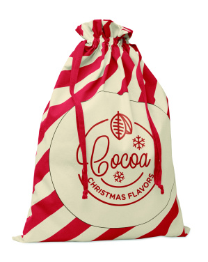 Logo trade promotional gifts image of: Large Santa cotton bag